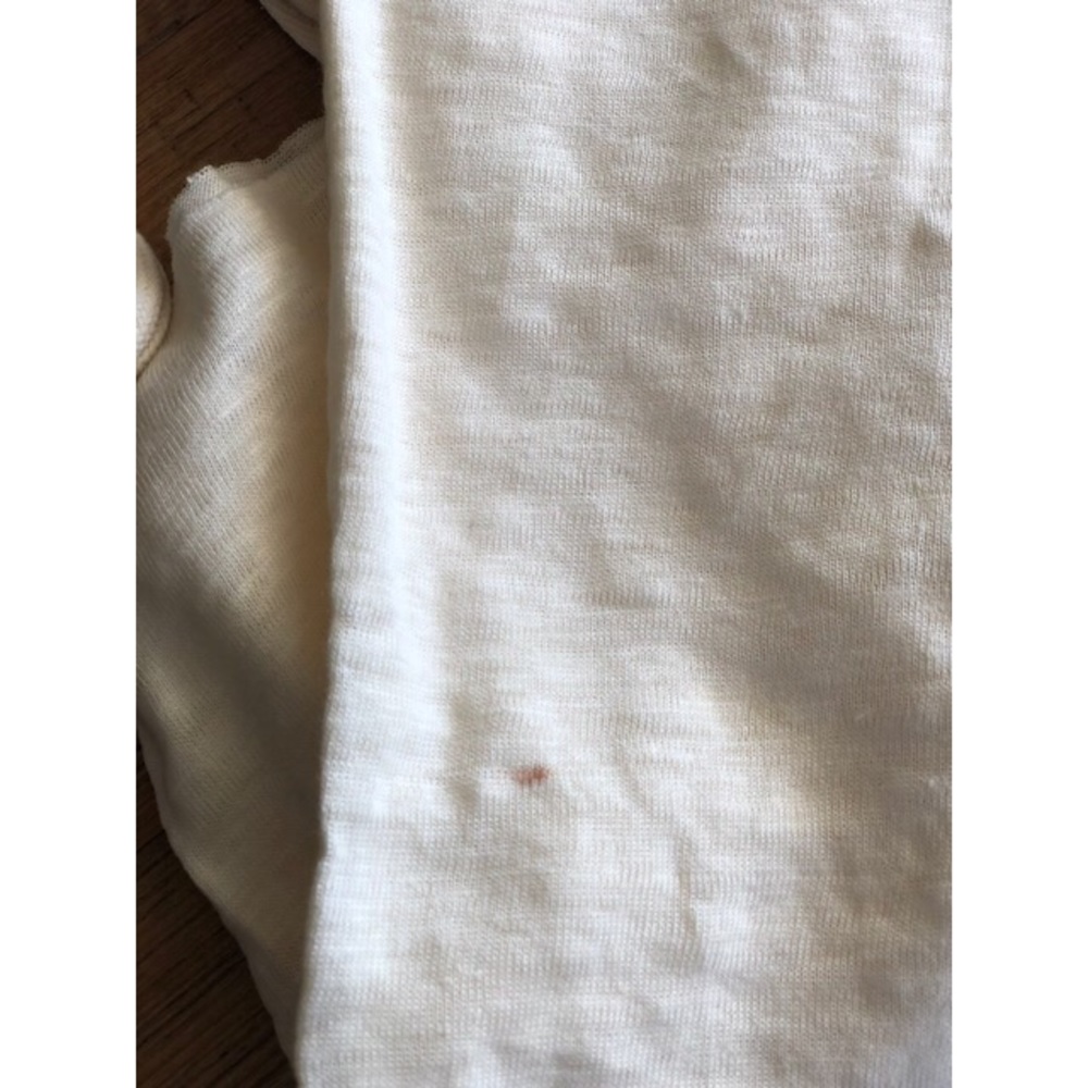 KENDALL & KYLIE Lace Up Boxy Tee Ecru Small NWT - Picture 6 of 8